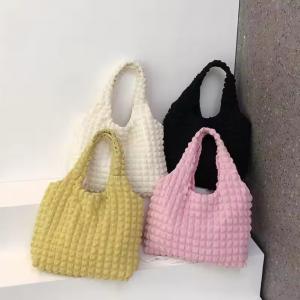 New Fashion Cloud Pleated Bubble Puff Women Shoulder Tote Bags for Women Ladies Girls