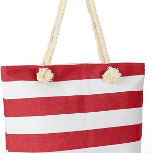 Canvas Tote Bag for Women Waterproof Large Travel Beach Bags with Zipper Reusable Grocery Shopping Bags